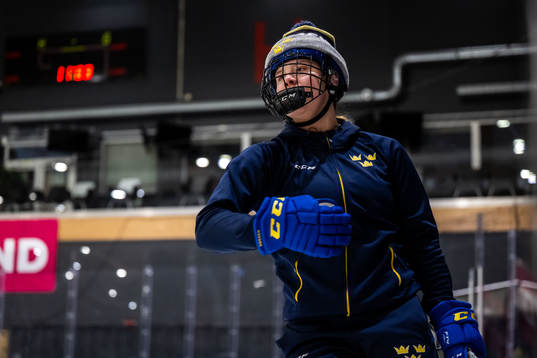 Jenna Raunio of Sweden at a practice session