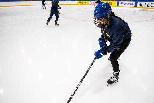 Olivia Sohrner of Sweden at a practice session