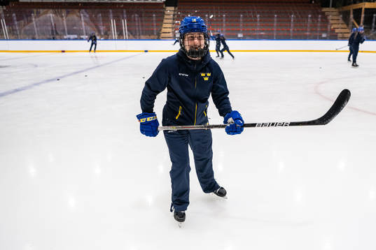 Stina Andersson of Sweden at a practice session