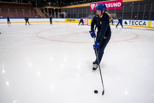 Mira Markström of Sweden at a practice session