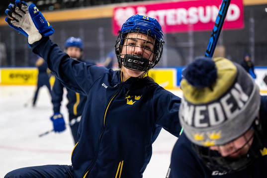 Emma Rehn of Sweden at a practice session