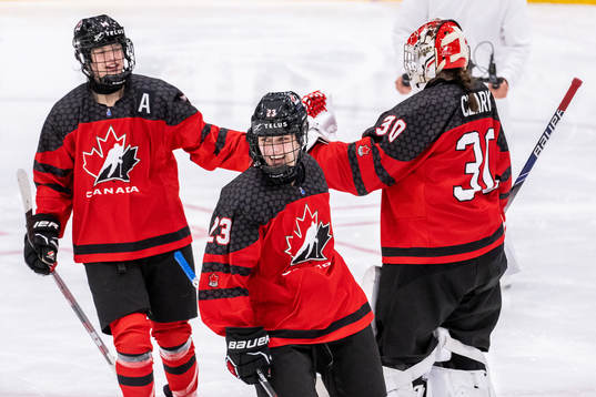 Caitlin Kraemer of Canada celebrates