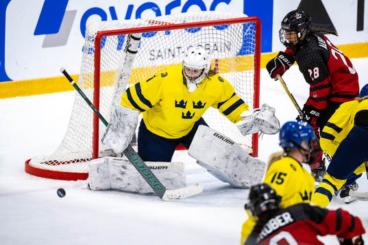 Goaltender Ida Henriksson of Sweden