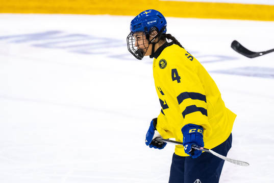 Olivia Sohrner of Sweden looks dejected
