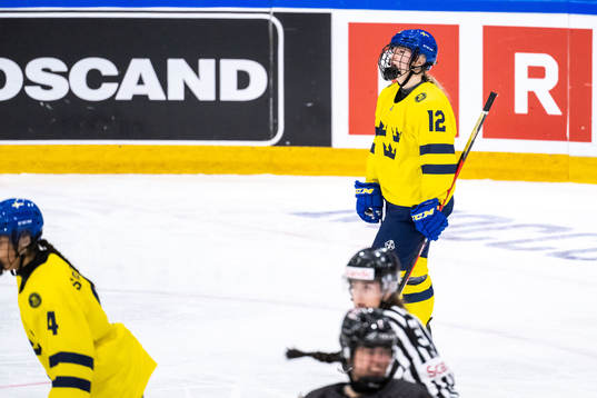 Stina Andersson of Sweden looks dejected