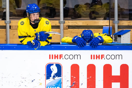 Jenna Raunio and Mira Jungåker of Sweden looks dejected