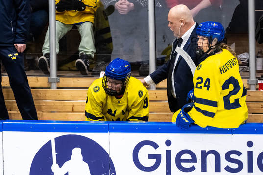 Mira Markström of Sweden looks dejected