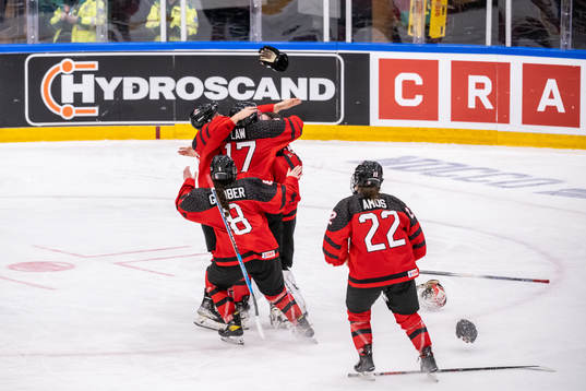 Players of Canada celebrate