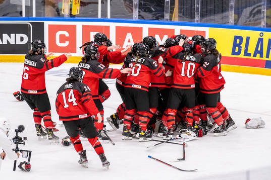 Players of Canada celebrate