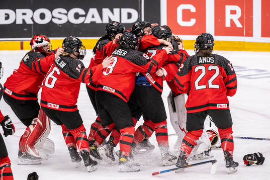 Players of Canada celebrate