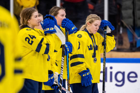 Moa Gustafsson of Sweden looks dejected