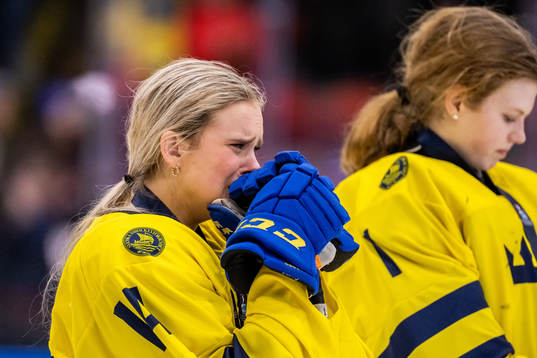 Tilde Utbult of Sweden looks dejected