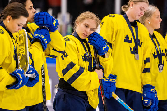 Emilia Bergeby Hallbeck of Sweden looks dejected