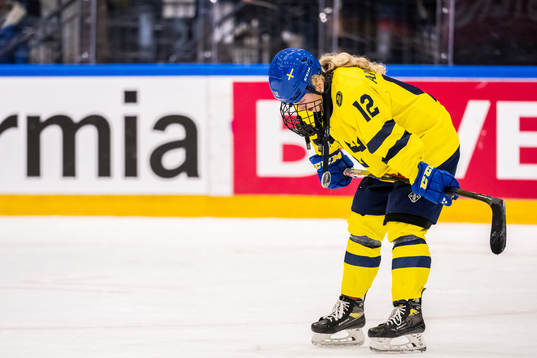 Stina Andersson of Sweden looks dejected