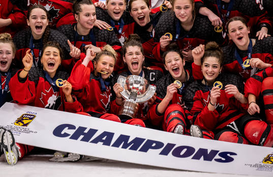 Players of Canada celebrate