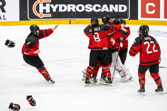 Players of Canada celebrate