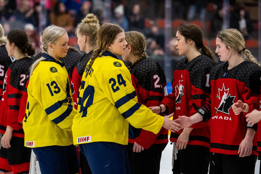 Mira Hallin and Ebba Hedqvist of Sweden of Sweden looks