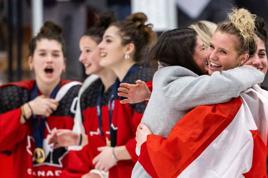 Players of Canada celebrate