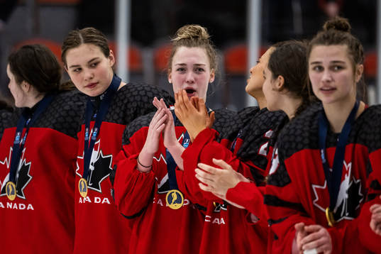 Players of Canada celebrate