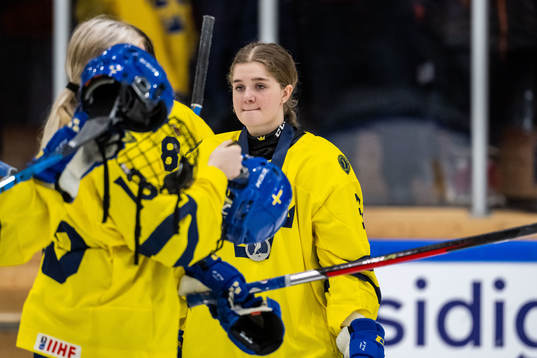 Sara Lindqvist of Sweden looks dejected