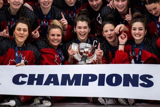 Players of Canada celebrate