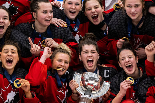 Players of Canada celebrate