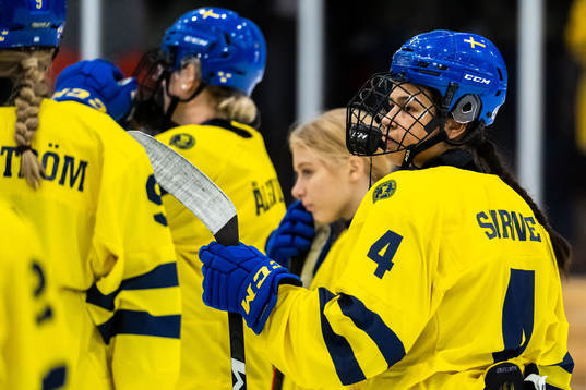 Olivia Sohrner of Sweden looks dejected