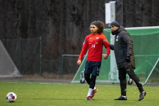 Helsingborgs tränare Álvaro Santos och Adam Kaied
