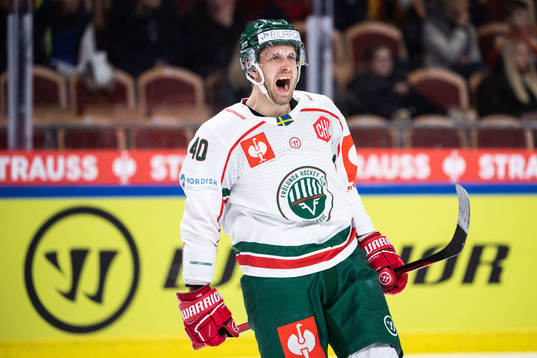 Frölundas Petteri Lindbohm jublar