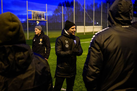 Malmö FFs tränare Henrik Rydström träningsmatchen  i