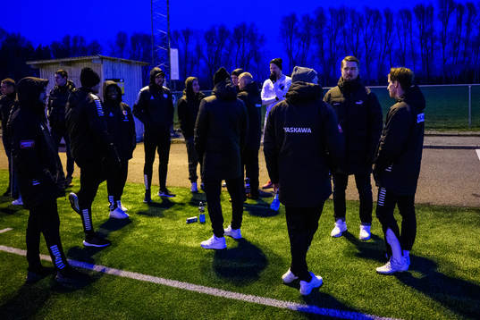 Malmö FFs tränare Henrik Rydström och assisterande