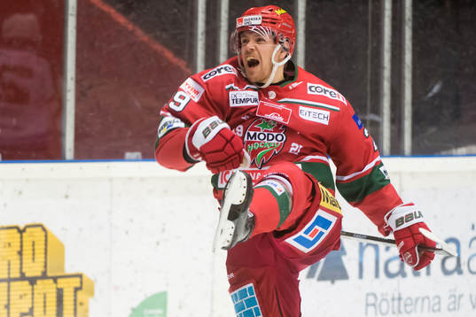 Modos Mikkel Aagaard jublar