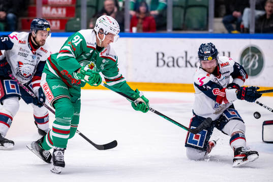 Rögles Adam Tambellini och Linköpings Linus Hultström