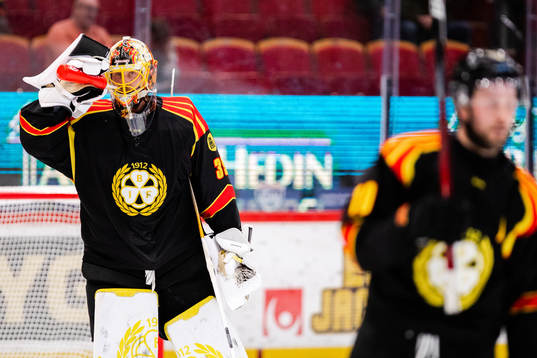 Brynäs målvakt Anders Lindbäck deppar