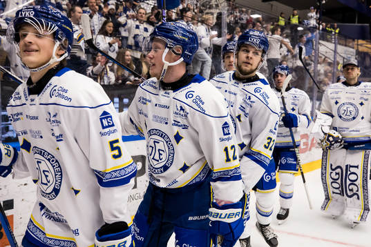 Leksands spelarna jublar