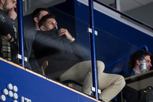 Leksands Marek Hrivik på läktaren