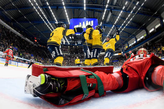 HV71s Mattias Tedenby jublar