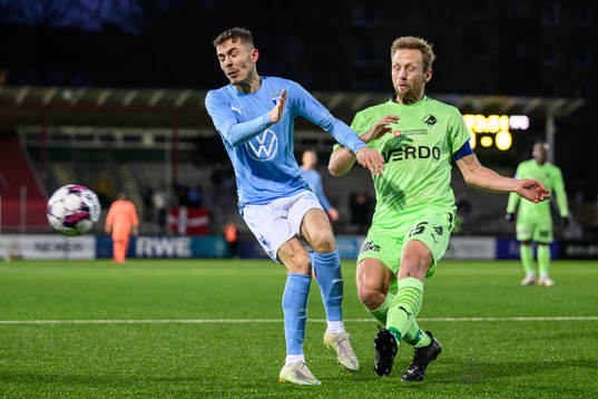 Malmö FFs Patriot Sejdiu och Randers Björn Kopplin