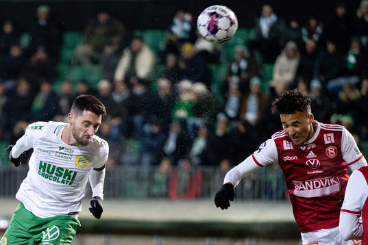Hammarbys Nahir Besara och Sandvikens Zack Lindgren
