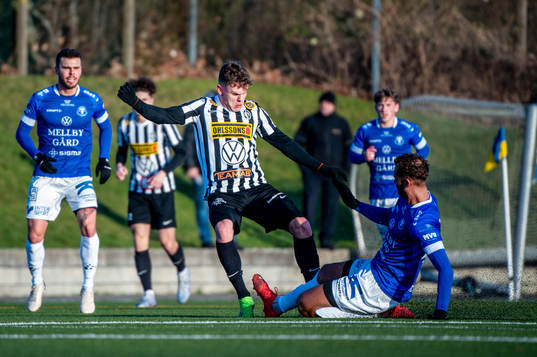 Landskronas Lukas Sunesson mot Trelleborgs Anton Pedersen