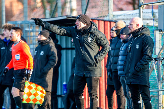 Landskronas tränare Billy Magnusson och assisterande