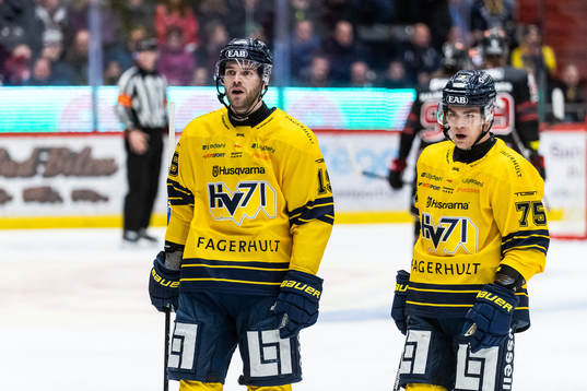 HV71s Sam Vigneault och Radan Lenc deppar