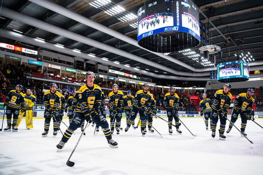 Södertäljes spelare jublar