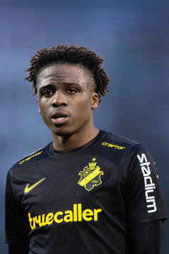 s Calvin Kabuye  träningsmatchen i fotboll mellan AIK och