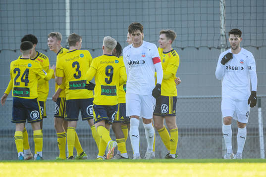 Helsingborgs Thomas Rogne och Oliver Stojanovic Fredin