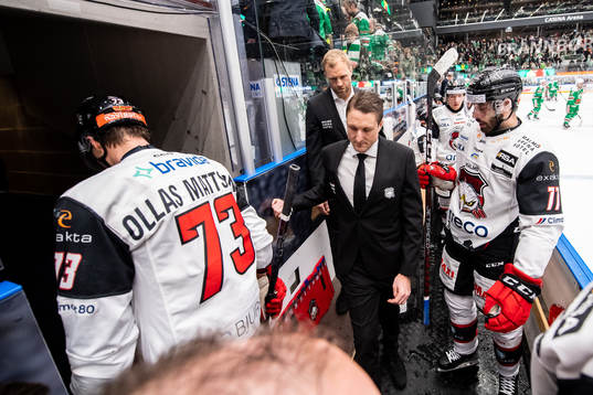 Malmö Redhawks tränare Tomas Kollar  deppar