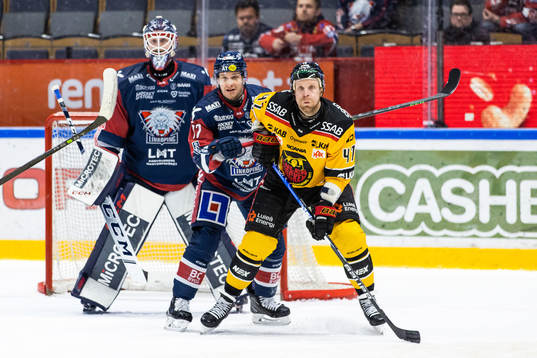 Linköpings Sebastian Strandberg och Luleås Leo Komarov