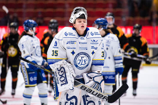 Leksands målvakt Emma Polusny deppar