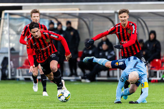 Brommapojkarnas Kevin Ackermann och Samuel Leach Holm