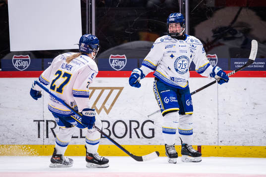 Leksands Hana Haasova jublar med Victoria Klimek